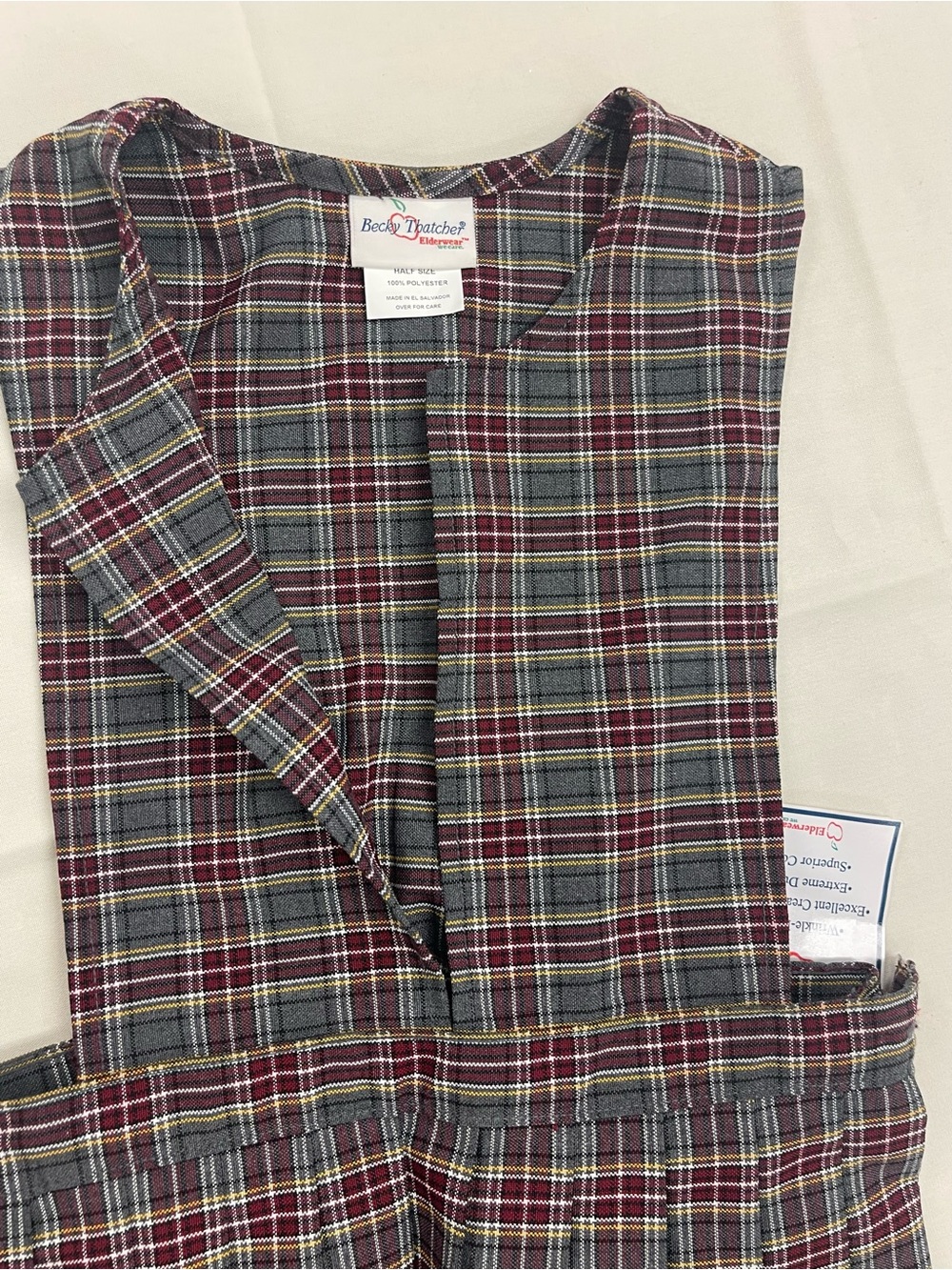 Kids Burgundy Plaid Button-Down Dress Shirt
